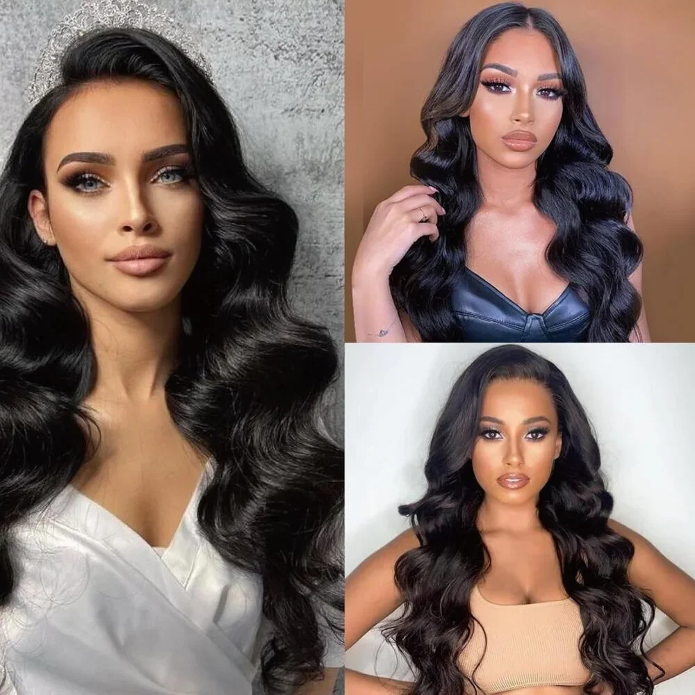 Body Wave Clip Ins Human Hair 12 Inch 8Pcs Virgin Brazilian Black Extensions